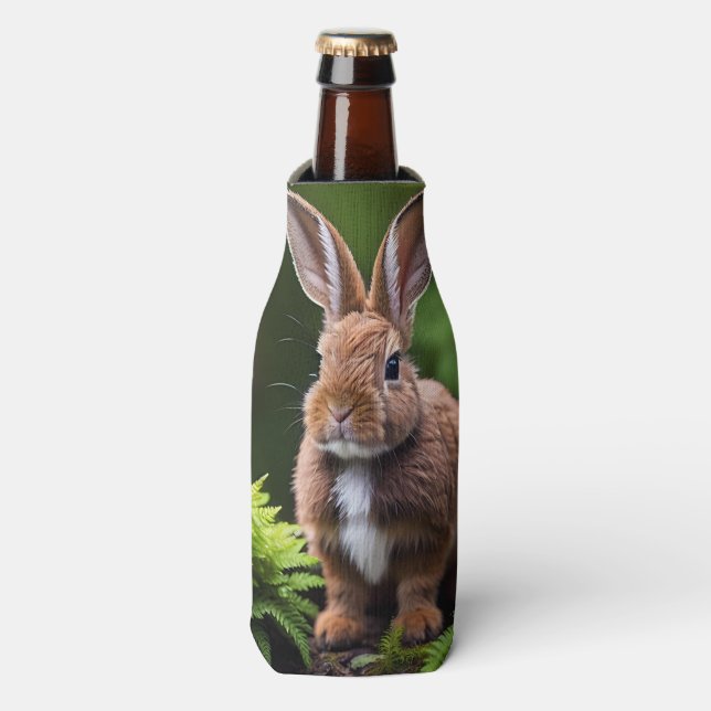 "Scooby the Dwarf Bunny: A Little Ball of Joy" Bottle Cooler (Bottle Front)