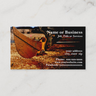 scoop for backhoe business card