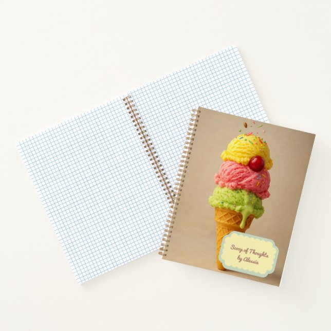  Scoop of Thoughts – Personalized Ice Cream  Notebook (Inside)