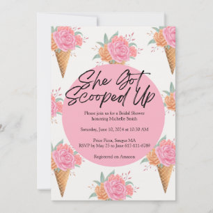 Scooped Up Bridal Shower Invitation
