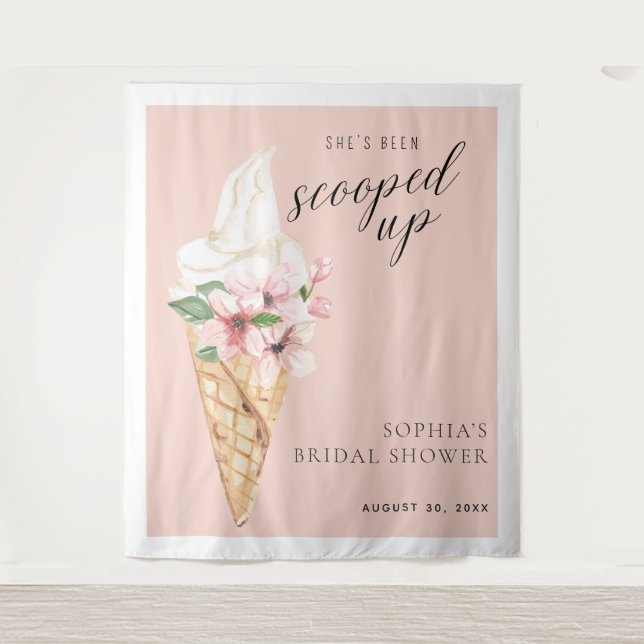 Scooped Up Bridal Shower Tapestry (Front)