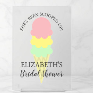 Scooped Up Ice Cream Bridal Shower Acrylic Sign