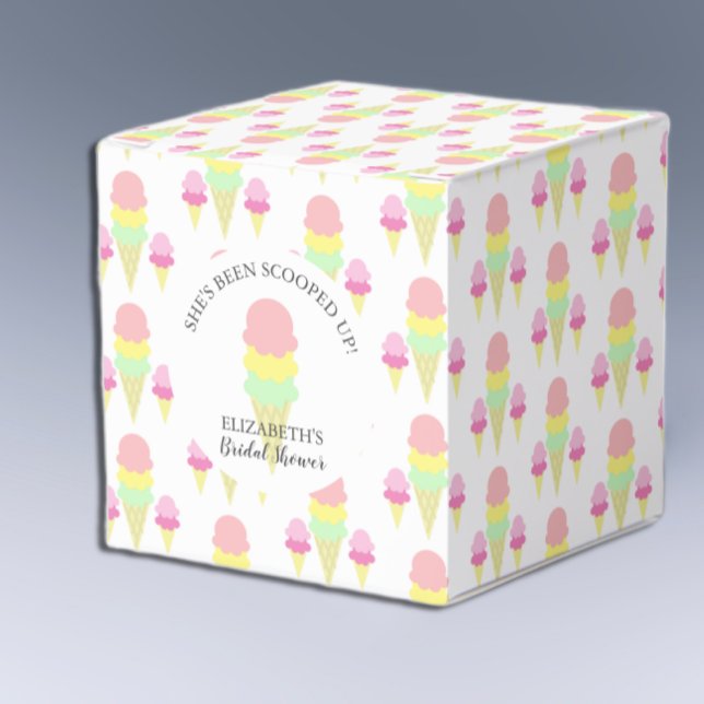 Scooped Up Ice Cream Bridal Shower Favor Box (Creator Uploaded)