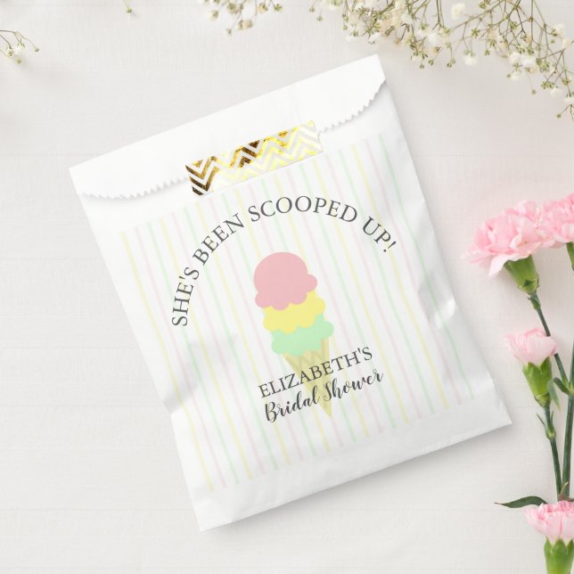 Scooped Up Ice Cream Bridal Shower Favour Bag (Sealed)