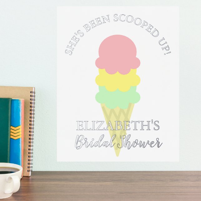 Scooped Up Ice Cream Bridal Shower Foil Prints (In Situ (Counter 2))