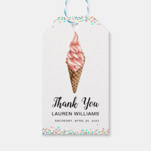Scooped Up Ice Cream Bridal Shower Gift Tags
