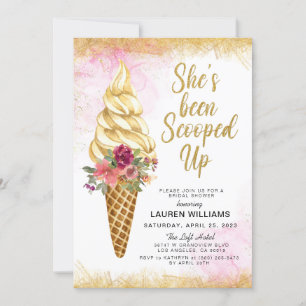 Scooped Up Ice Cream Bridal Shower Invitation