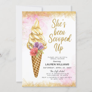 Scooped Up Ice Cream Bridal Shower Invitation