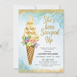 Scooped Up Ice Cream Bridal Shower Invitation