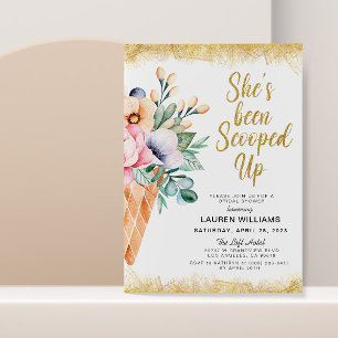 Scooped Up Ice Cream Bridal Shower Invitation