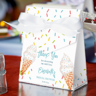 Scooped up ice cream bridal shower thank you favor box