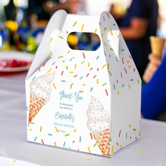 Scooped up ice cream bridal shower thank you favor box (Scooped up ice cream bridal shower thank you favor box)