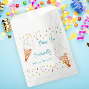 Scooped up ice cream bridal shower thank you favour bag