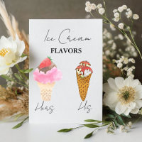 Scooped Up Ice Cream Flavours Bridal Shower Bar 