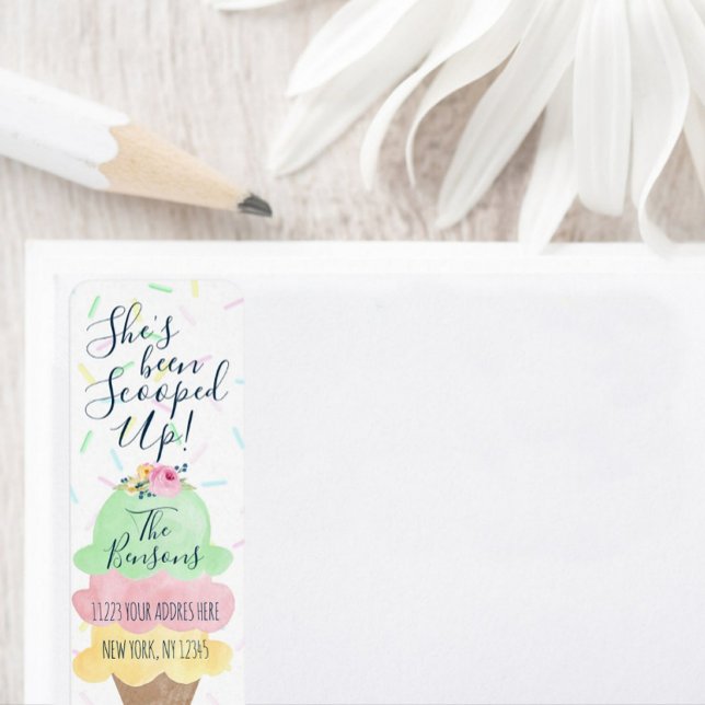 Scooped Up Ice Cream Return Address Stickers (Scooped Up Ice Cream Return Address Stickers)