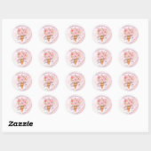Scooped Up Watercolor Ice Cream Bridal Shower Classic Round Sticker (Sheet)