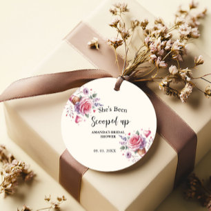 Scooped Up Watercolor Ice Cream Bridal Shower Favour Tags