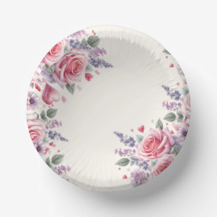 Scooped Up Watercolor Ice Cream Bridal Shower Paper Plate