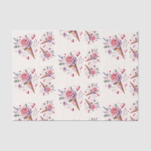 Scooped Up Watercolor Ice Cream Bridal Shower Tissue Paper