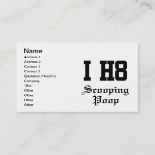 scooping poop business card