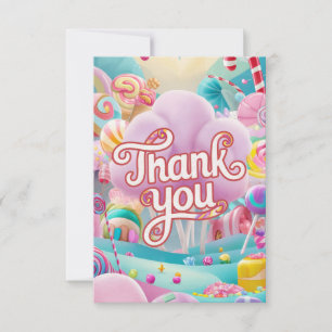 Scoops Magic Candyland carte de remerciements