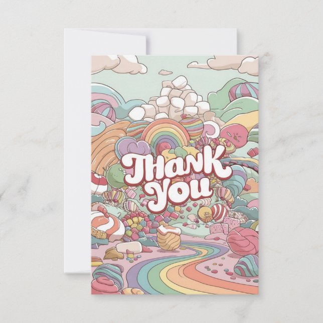 Scoops Magic Candyland thank you card (Front)