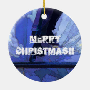 Scoot Booter - Stunt Scooter Artwork Ceramic Ornament