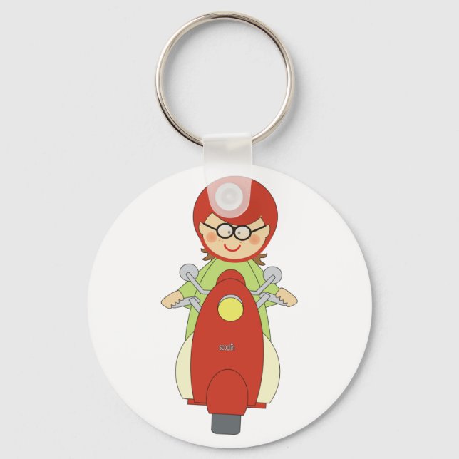 Scoot! - Customized Keychain (Front)
