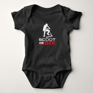 Scoot Or Die Electric Scooter Scooter Baby Bodysuit