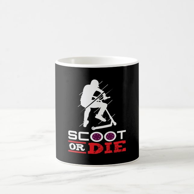 Scoot Or Die Electric Scooter Scooter Coffee Mug (Center)