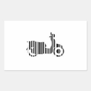 SCOOTER BAR CODE Motorcycle Barcode Pattern Design Sticker