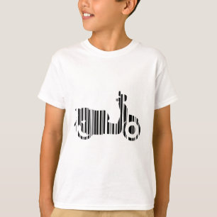 SCOOTER BAR CODE Motorcycle Barcode Pattern Design T-Shirt
