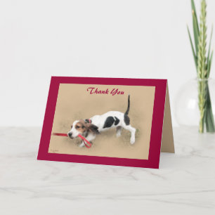 Scooter...Basset Hound Puppy...Thank You!...Card. Thank You Card