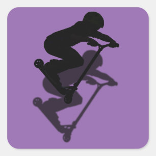 Scooter Boy - Stunt Scooter 5 Square Sticker
