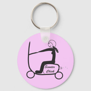 scooter chick keychain