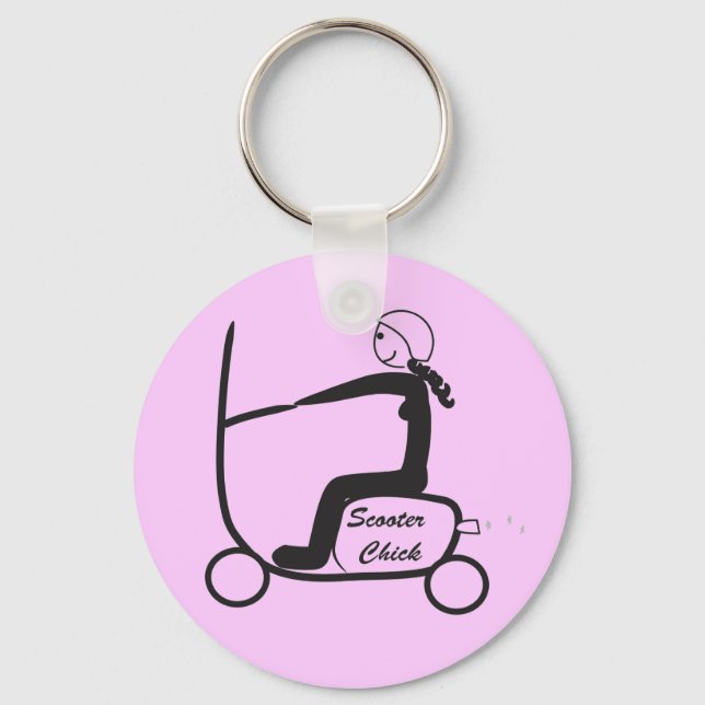 scooter chick keychain (Front)
