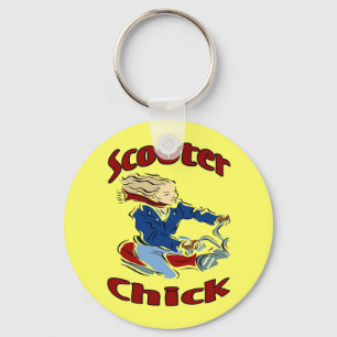 Scooter Chick Keychain