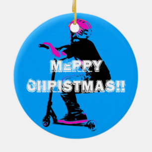 Scooter Cruiser - Scooter Boy Ceramic Ornament