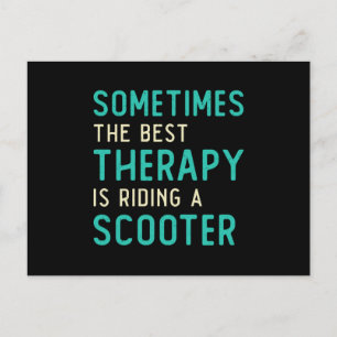 Scooter Driver Best Therapy Stunt Retro Vintage Postcard