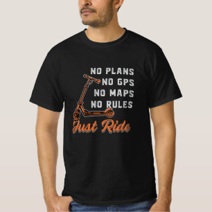 Scooter Driver Just Ride Stunt Retro Vintage Funny T-Shirt