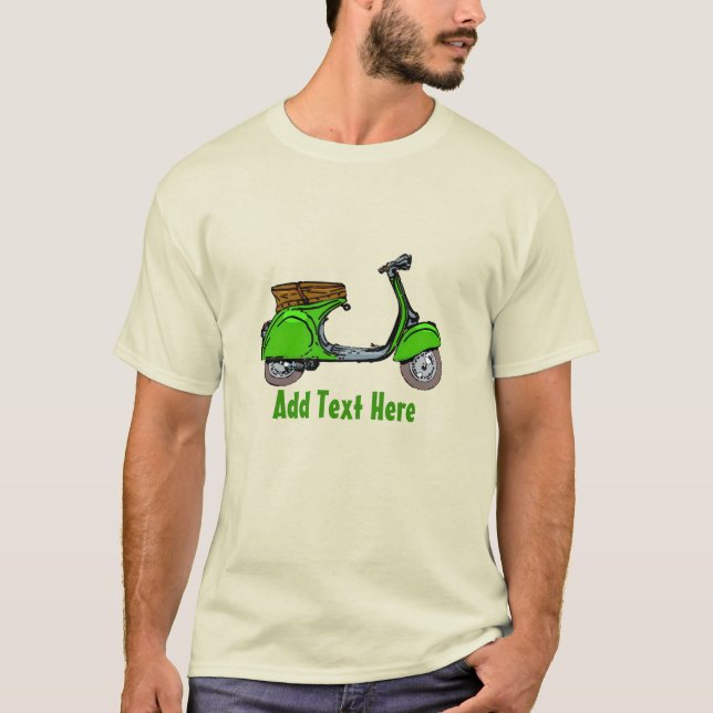 Scooter Dude, add edit text, T-Shirt (Front)