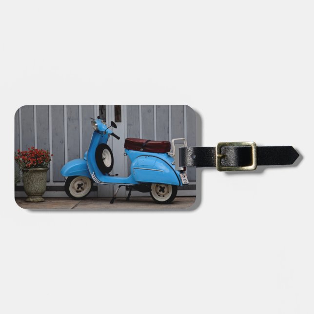 Scooter européen - étiquette bagage (Devant horizontal)
