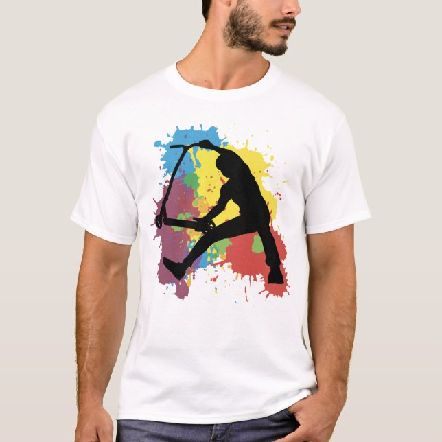 Scooter freestyle colorfull fingerwhip T-Shirt (Front)