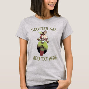 Scooter Gal, ajouter le texte T-shirt