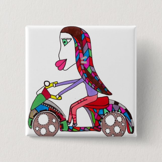 scooter girl button (Front)