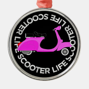 Scooter life mod for scoot fans 2 wheel sport pink metal ornament