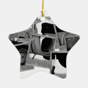 Scooter Montage Ceramic Ornament