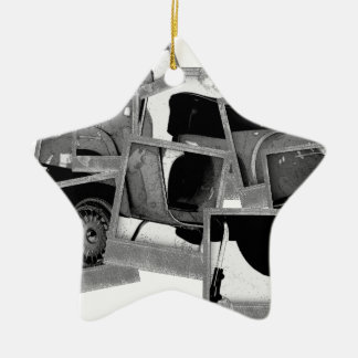 Scooter Montage Ceramic Ornament