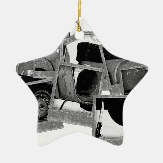 Scooter Montage Ceramic Ornament (Front)