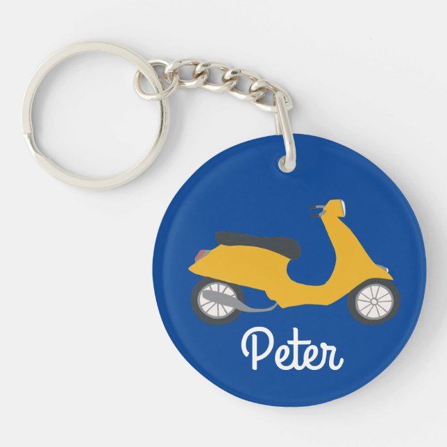 Scooter Moped Motorcycle CUSTOM   Keychain (Front)